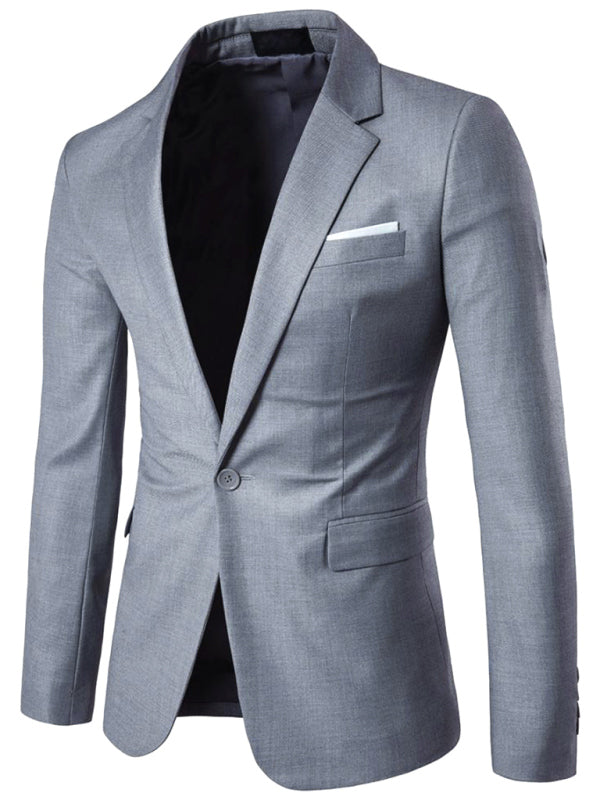 Refined Men's Tailored Single Breasted Suit Jacket