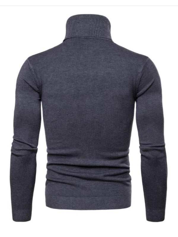 Classic Turtleneck Wool Sweater for Men - Cozy All-Match Knitted Design