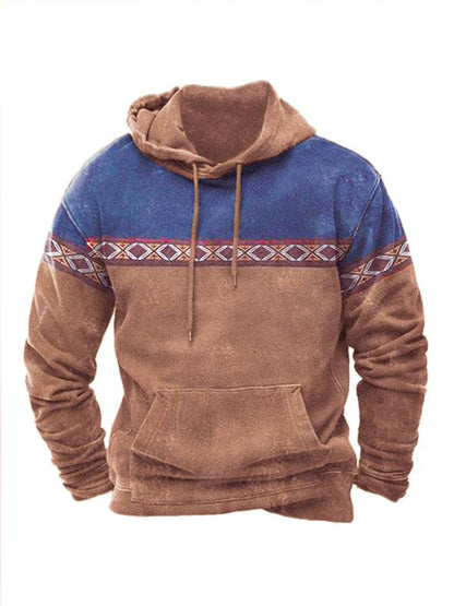 Urban Chic Digital Print Hoodie for Men - Trendy Street Sportswear for Casual Comfort