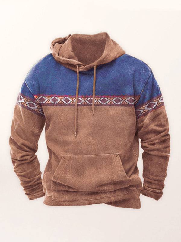 Urban Chic Digital Print Hoodie for Men - Trendy Street Sportswear for Casual Comfort