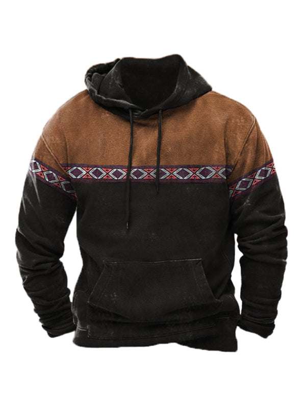 Urban Chic Digital Print Hoodie for Men - Trendy Street Sportswear for Casual Comfort