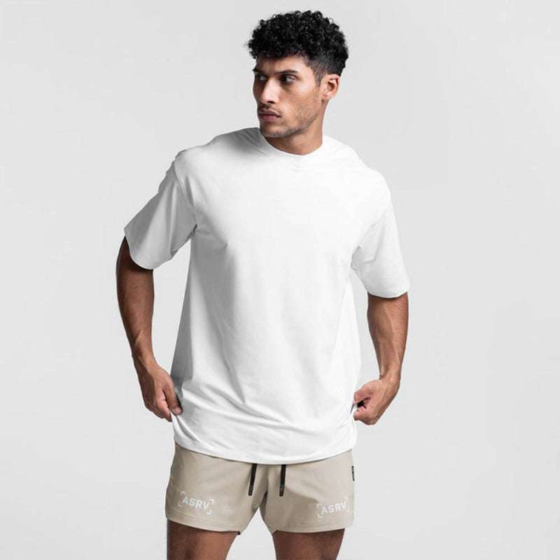 Ultimate Quick-Dry Men's Solid Color Sports Tee - Perfect for Everyday Adventures!