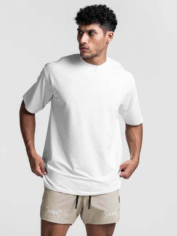 Ultimate Quick-Dry Men's Solid Color Sports Tee - Perfect for Everyday Adventures!