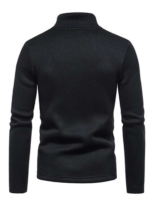 Stylish Men's Turtleneck Zipper Sweatshirt - Soft, Wrinkle-Resistant Comfort for Every Occasion