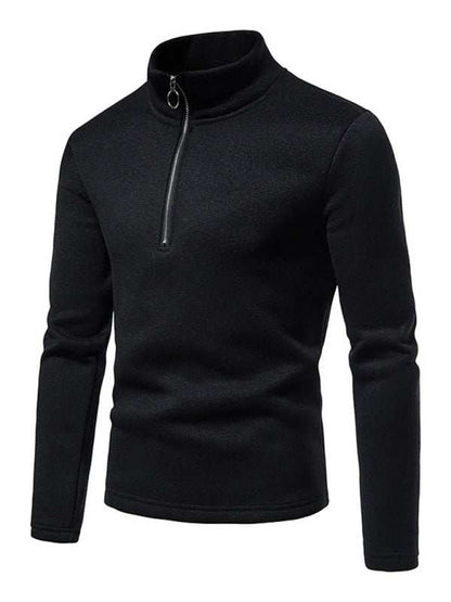 Stylish Men's Turtleneck Zipper Sweatshirt - Soft, Wrinkle-Resistant Comfort for Every Occasion