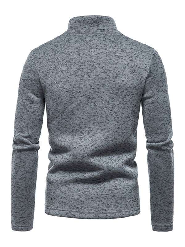 Stylish Men's Turtleneck Zipper Sweatshirt - Soft, Wrinkle-Resistant Comfort for Every Occasion