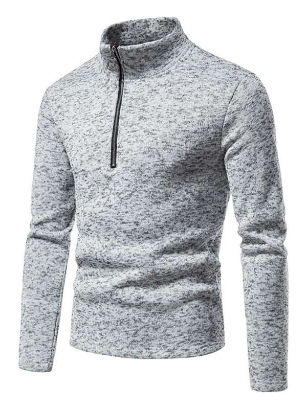 Stylish Men's Turtleneck Zipper Sweatshirt - Soft, Wrinkle-Resistant Comfort for Every Occasion