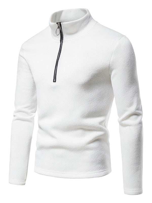 Stylish Men's Turtleneck Zipper Sweatshirt - Soft, Wrinkle-Resistant Comfort for Every Occasion