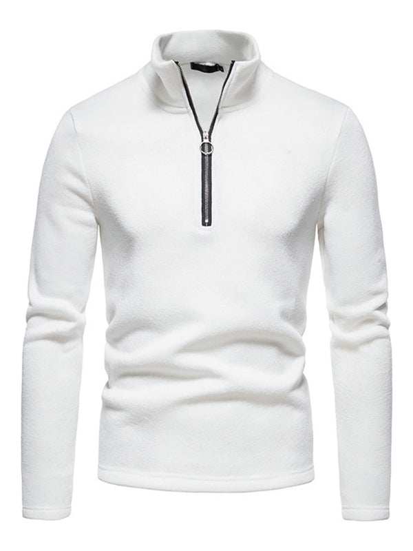 Stylish Men's Turtleneck Zipper Sweatshirt - Soft, Wrinkle-Resistant Comfort for Every Occasion