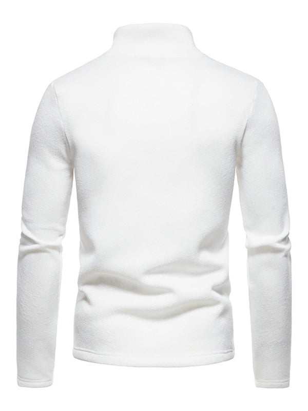 Stylish Men's Turtleneck Zipper Sweatshirt - Soft, Wrinkle-Resistant Comfort for Every Occasion