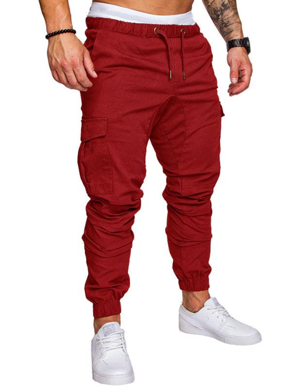 Men's Versatile Elastic Waist Baggy Trousers for Effortless Casual Style