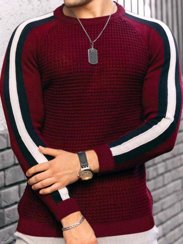 Casual Men's Color Block Round Neck Sweater