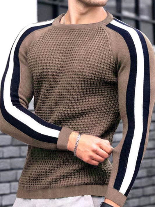 Casual Men's Color Block Round Neck Sweater