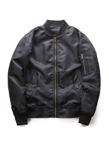 Stylish Unisex Air Force Pilot Jacket with Baseball Collar for All-Season Comfort