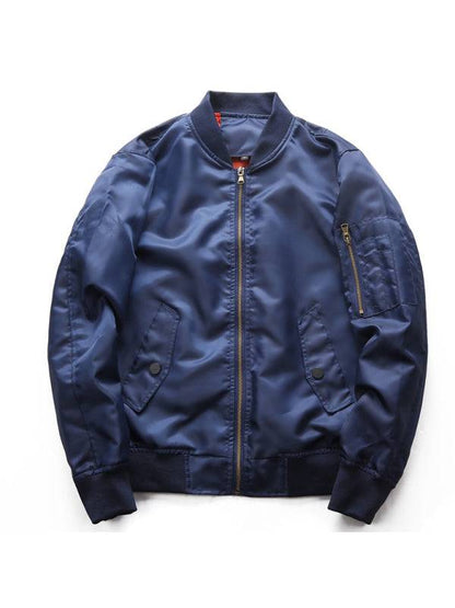 Stylish Unisex Air Force Pilot Jacket with Baseball Collar for All-Season Comfort