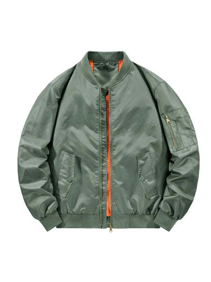 Stylish Unisex Air Force Pilot Jacket with Baseball Collar for All-Season Comfort