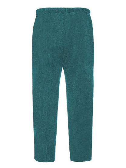 Stylish Men's Cropped Corduroy Pants - Effortless Comfort & Versatile Casual Chic