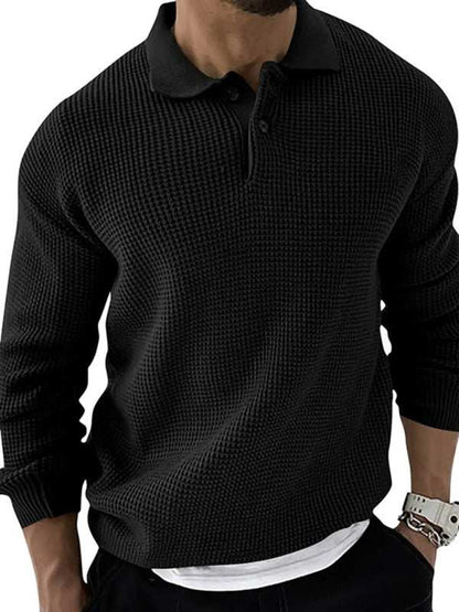 Urban Chic Men's Slim Fit Knitted Lapel Sweater for Effortless Style