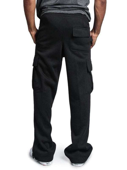 Versatile Men's Comfortable Cargo Pants with Elastic Waist and Multi-Pockets