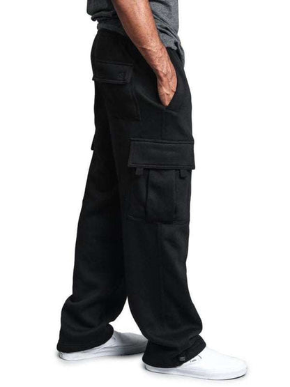 Versatile Men's Comfortable Cargo Pants with Elastic Waist and Multi-Pockets