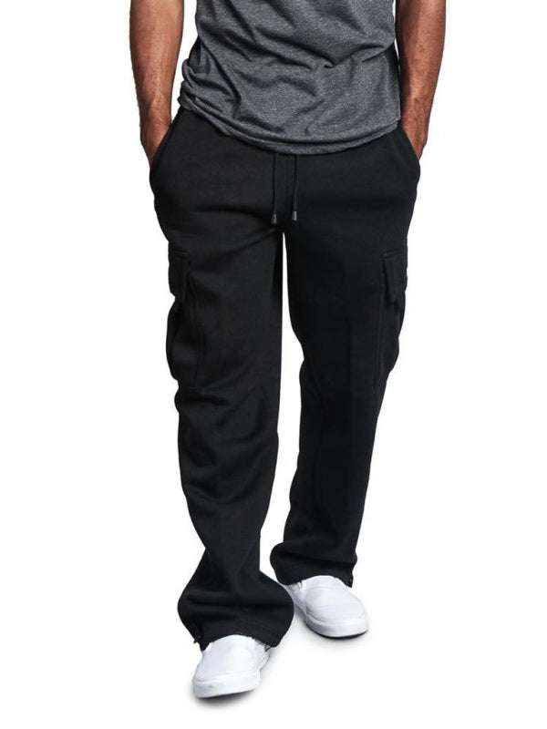 Versatile Men's Comfortable Cargo Pants with Elastic Waist and Multi-Pockets