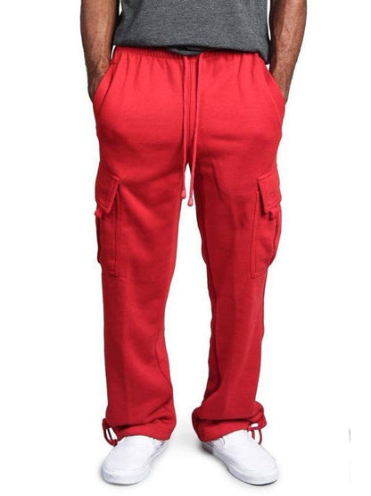 Versatile Men's Comfortable Cargo Pants with Elastic Waist and Multi-Pockets