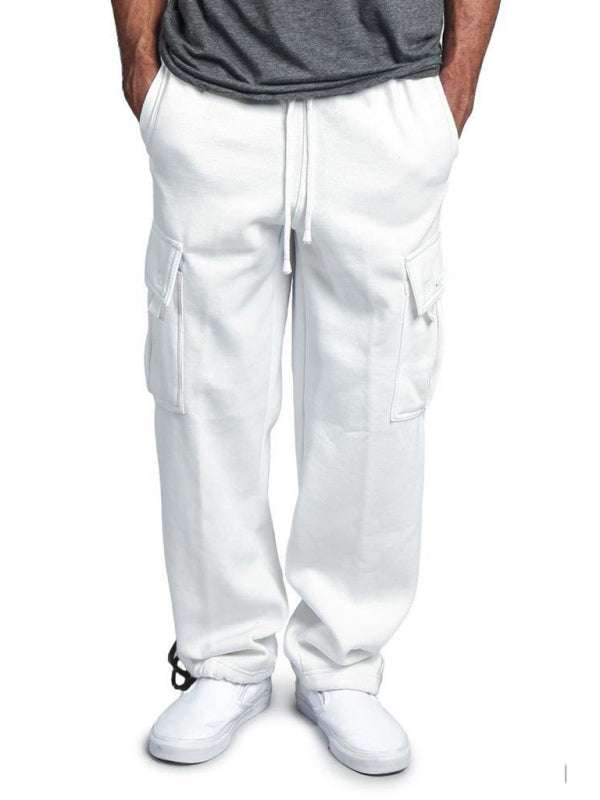 Versatile Men's Comfortable Cargo Pants with Elastic Waist and Multi-Pockets