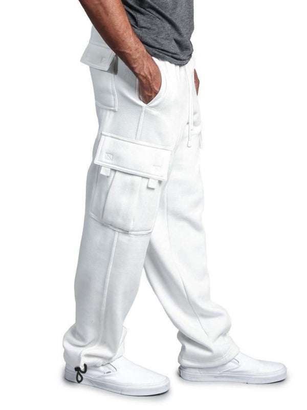 Versatile Men's Comfortable Cargo Pants with Elastic Waist and Multi-Pockets