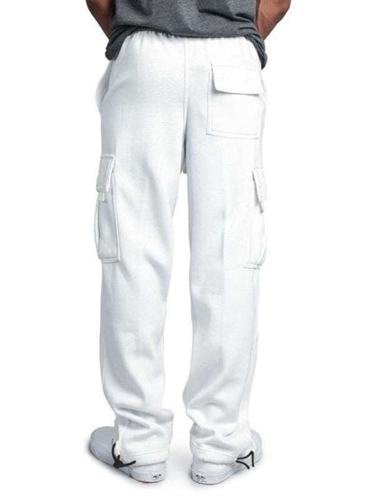 Versatile Men's Comfortable Cargo Pants with Elastic Waist and Multi-Pockets