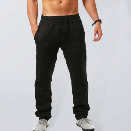 Comfort-Fit Men's Casual Trousers with Elastic Waistband - Perfect for Spring-Summer Adventures!