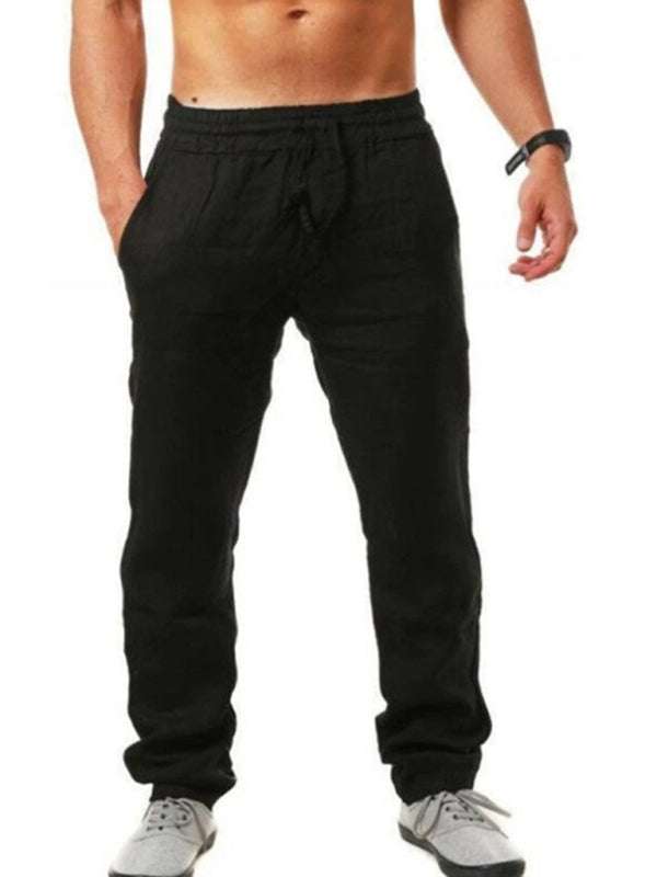 Comfort-Fit Men's Casual Trousers with Elastic Waistband - Perfect for Spring-Summer Adventures!