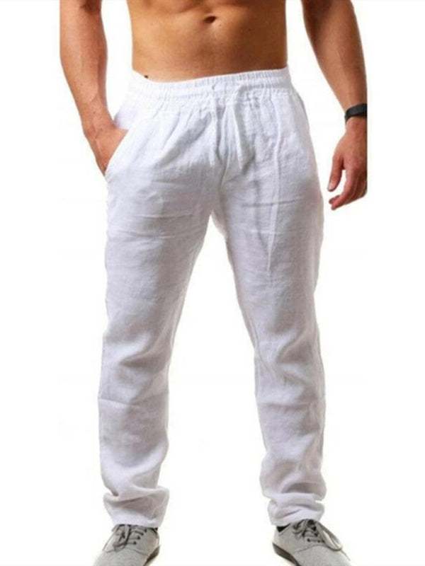 Comfort-Fit Men's Casual Trousers with Elastic Waistband - Perfect for Spring-Summer Adventures!