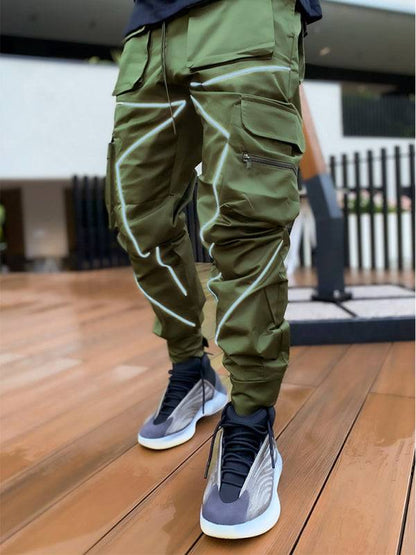 Stylish Men's Loose-Fit Multi-Pocket Cargo Pants for Effortless Street Style