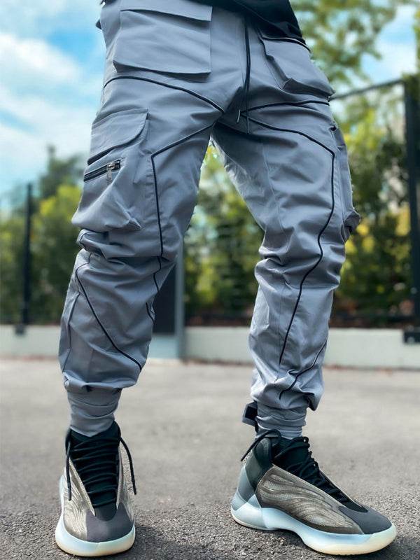 Stylish Men's Loose-Fit Multi-Pocket Cargo Pants for Effortless Street Style