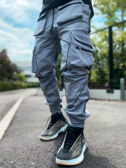 Stylish Men's Loose-Fit Multi-Pocket Cargo Pants for Effortless Street Style