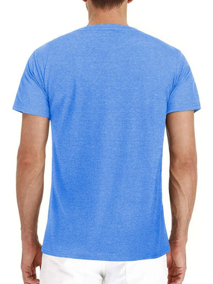 Versatile Men's Cotton V-Neck Henley T-Shirt for Ultimate Comfort