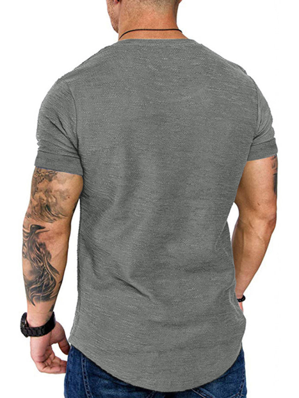 Bamboo Cotton Short-sleeved Round Neck Men's T-shirt
