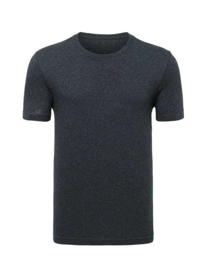 Casual Comfort: Men's Pure Cotton Loose-Fit Short Sleeve Tee in Classic Solid Colors