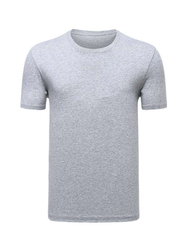 Casual Comfort: Men's Pure Cotton Loose-Fit Short Sleeve Tee in Classic Solid Colors