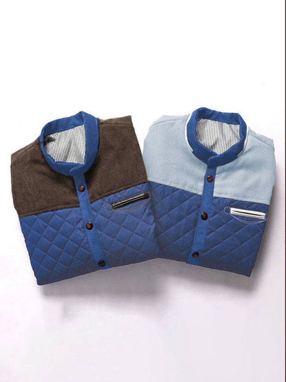 Thickened Blue Casual Youth Jacket with Side Pockets - Perfect for Year-Round Adventures!