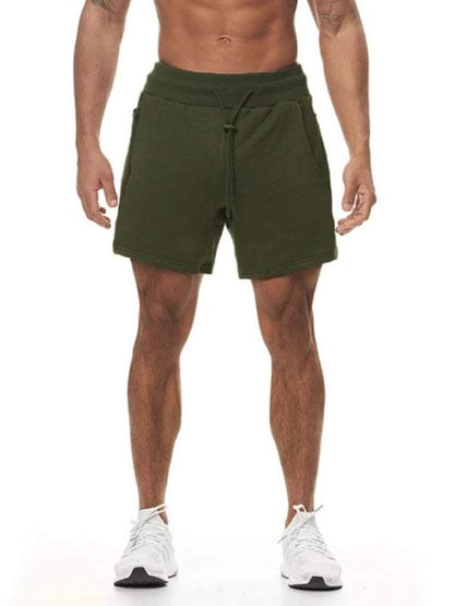 Ultimate Comfort Men's Multi-Pocket Sports Gym Shorts with Hanging Towel for Stylish Running and Training