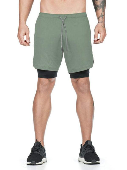 Revamped Men's Summer Sport Shorts - Stylish Faux Two-Piece Five-Point Casual Wear