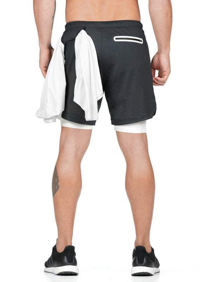 Revamped Men's Summer Sport Shorts - Stylish Faux Two-Piece Five-Point Casual Wear