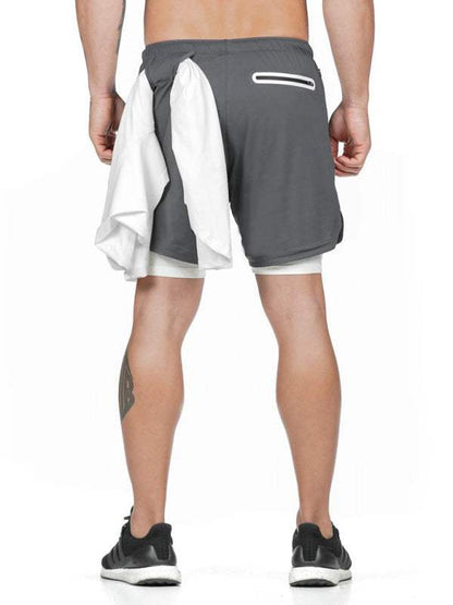 Revamped Men's Summer Sport Shorts - Stylish Faux Two-Piece Five-Point Casual Wear