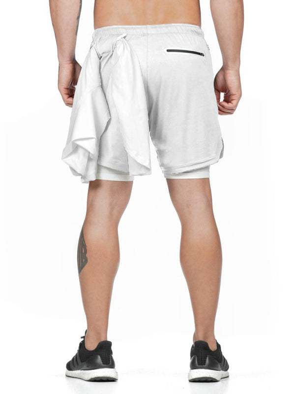 Revamped Men's Summer Sport Shorts - Stylish Faux Two-Piece Five-Point Casual Wear