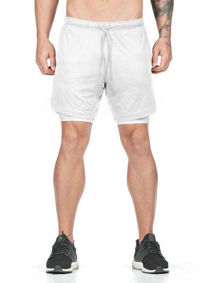 Revamped Men's Summer Sport Shorts - Stylish Faux Two-Piece Five-Point Casual Wear