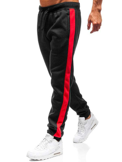 Chic Men's Casual Stitch Detail Pencil Trousers for Effortless Style