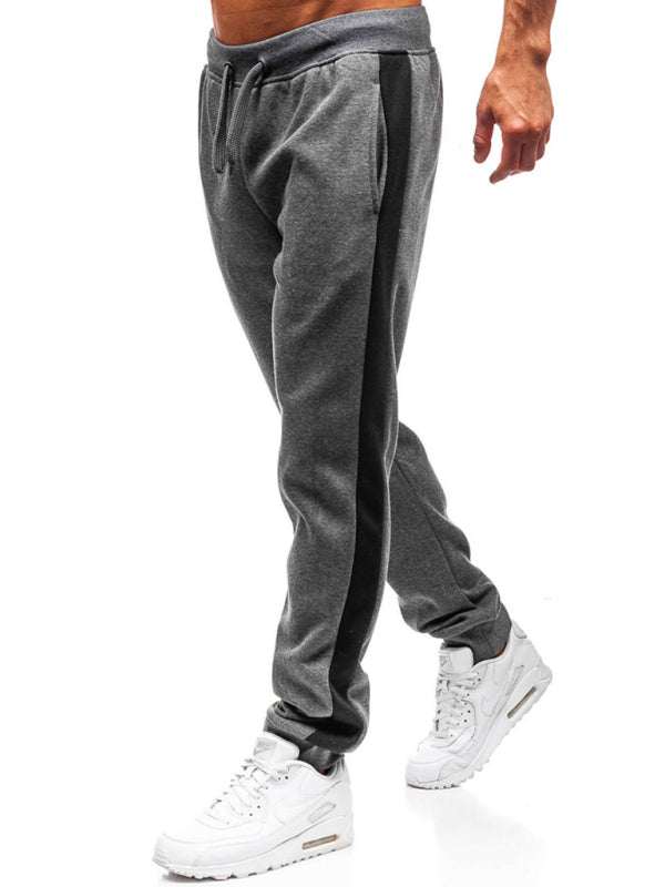 Chic Men's Casual Stitch Detail Pencil Trousers for Effortless Style