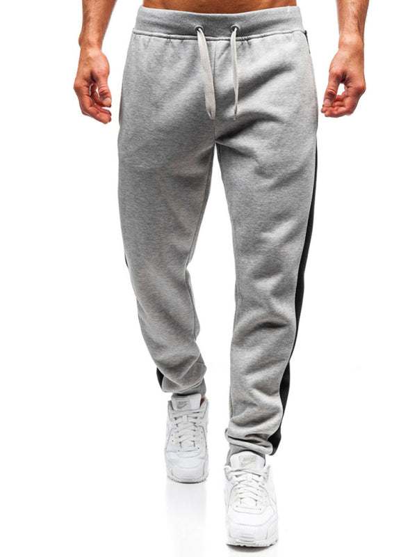 Chic Men's Casual Stitch Detail Pencil Trousers for Effortless Style