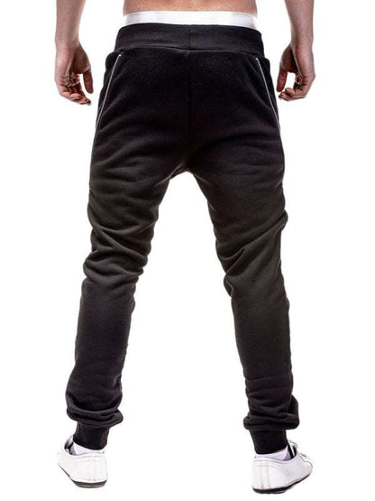 Trendy Men's Personalized Zipper-Trim Casual Trousers for Effortless Style